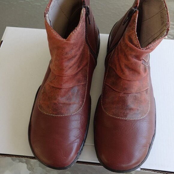 J.gean Brazian leather women's ankle boots side zip padded insole size 7-71/2 US - Picture 12 of 16